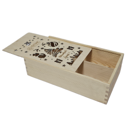 Pudełko na dwie butelki z grawerem